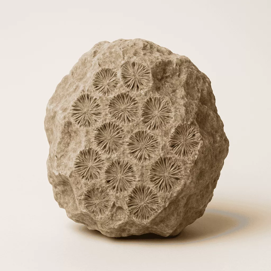 natural fossil coral crystal - Raw