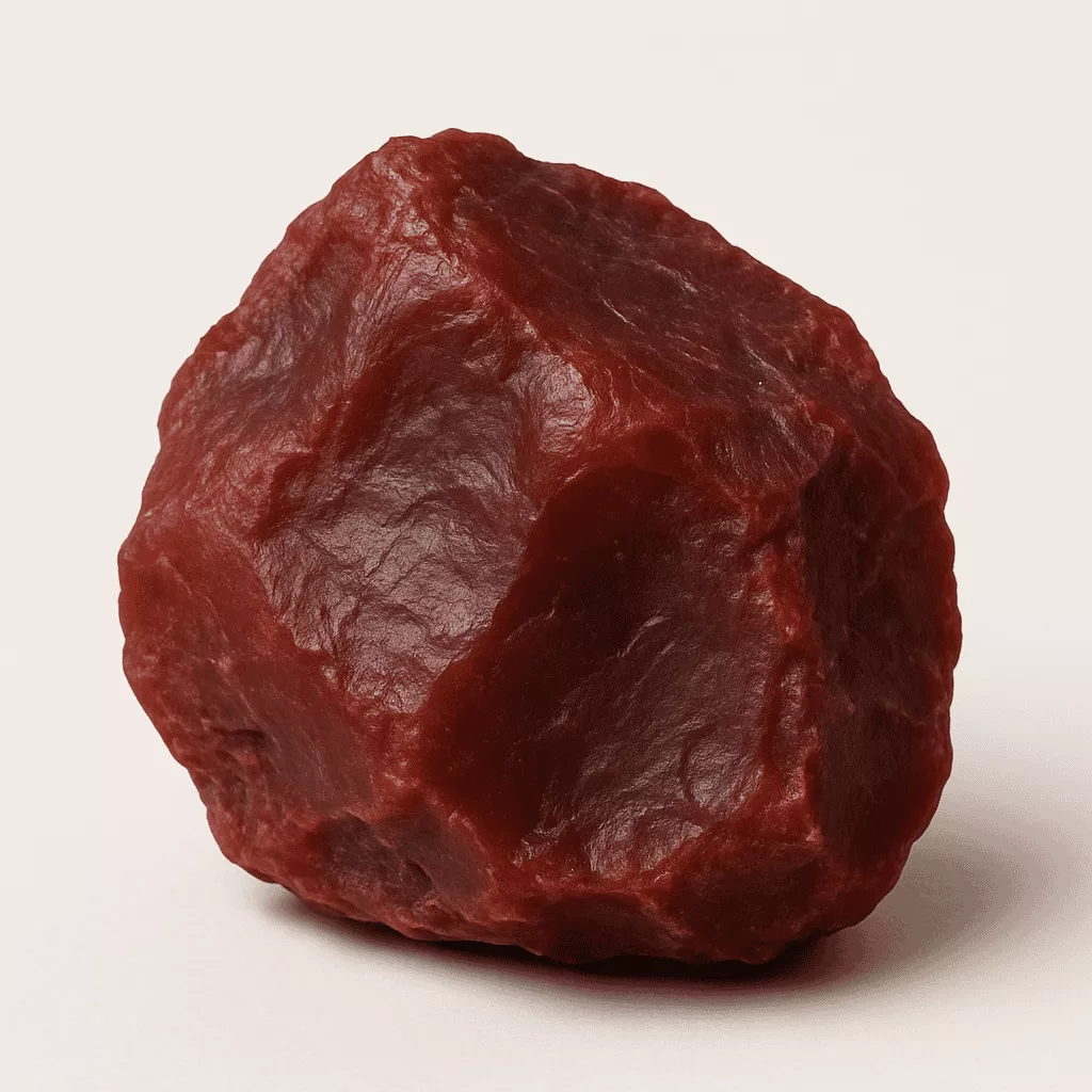 natural red chalcedony crystal - Raw