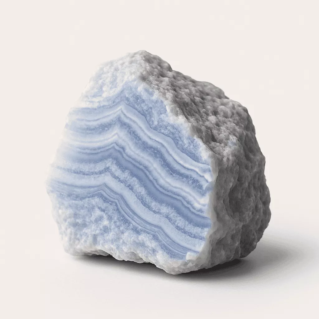 natural blue lace agate crystal - Raw