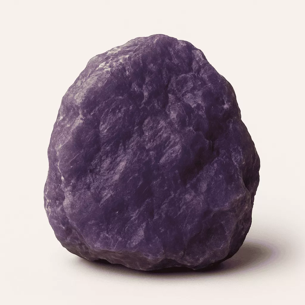 natural purple chalcedony crystal - Raw