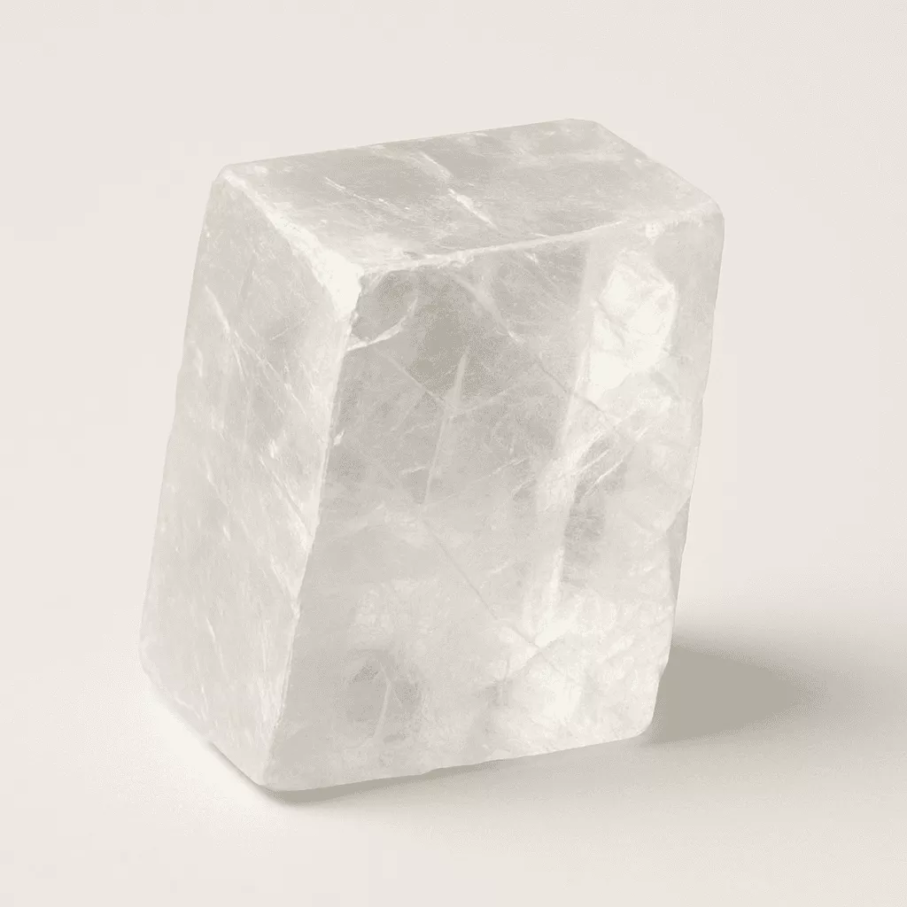 natural clear calcite crystal - Raw