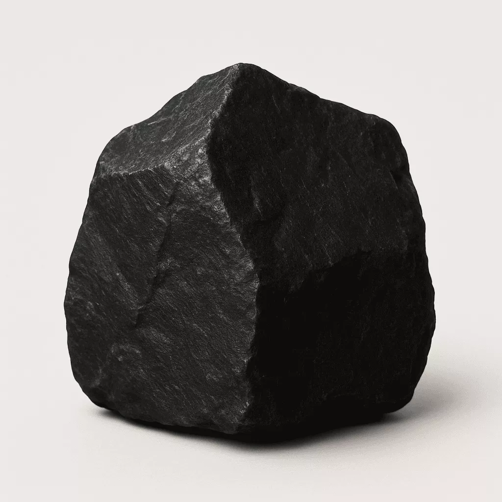 natural black calcite crystal - Raw