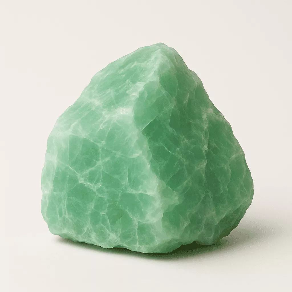 natural green calcite crystal - Raw