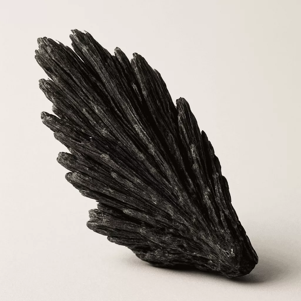 natural black kyanite crystal - Raw