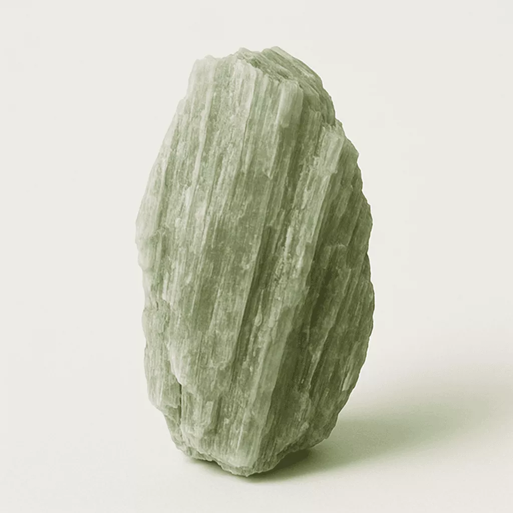 natural green kyanite crystal - Raw