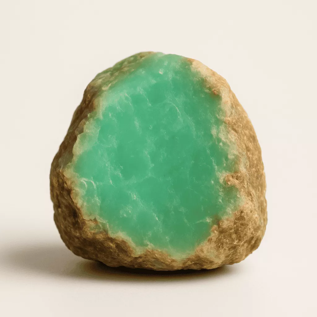 natural chrysoprase crystal - Raw