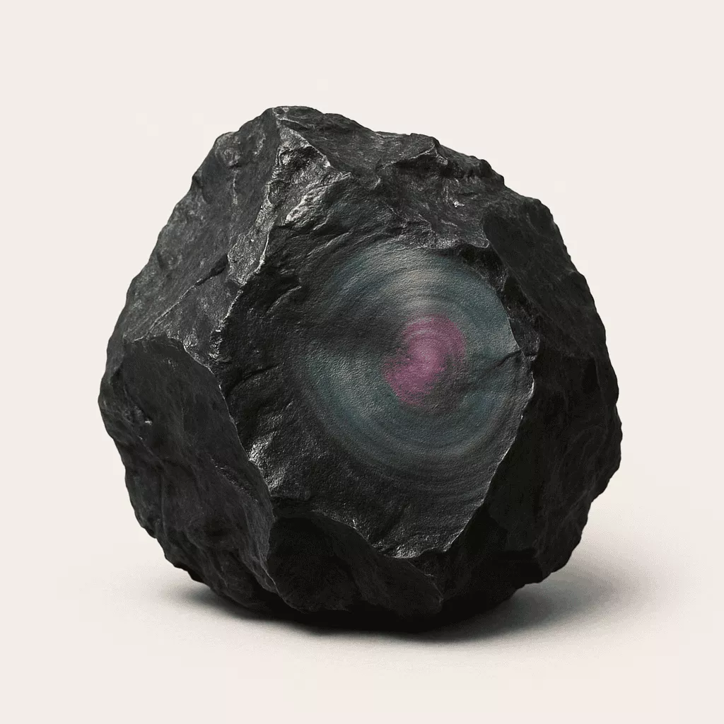 natural rainbow obsidian crystal - Raw